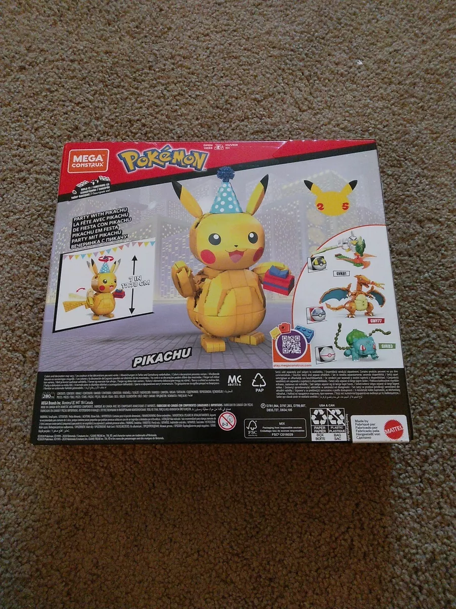 Pikachu Celebração - 25º Aniversário Pokémon - Mega Construx