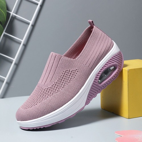 Women Shoes Orthopedic Sneakers Cushion Platform Diabetic Walking Shoes Slip On - Picture 19 of 30