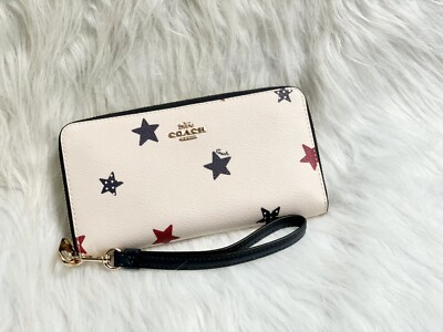 レア！新品COACH スター  パース Coach Long Zip Around Wallet With American Star Print C4575