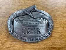 Vintage Silver Creek "Cut a Little Deeper" Belt Buckle