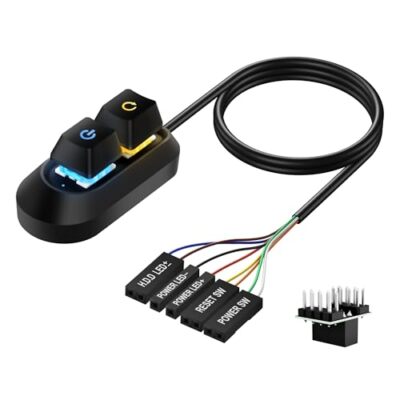 External Power Button for Desktop PC Power Switch Multifunctional Power Butto...