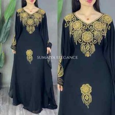 SALE New Moroccan Dubai Kaftans Farasha Abaya Arabic Dress Very Fancy Long Gowns