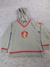 Harry Potter Sweater Youth XL Gray Hoodie Universal Studios Gryffindor
