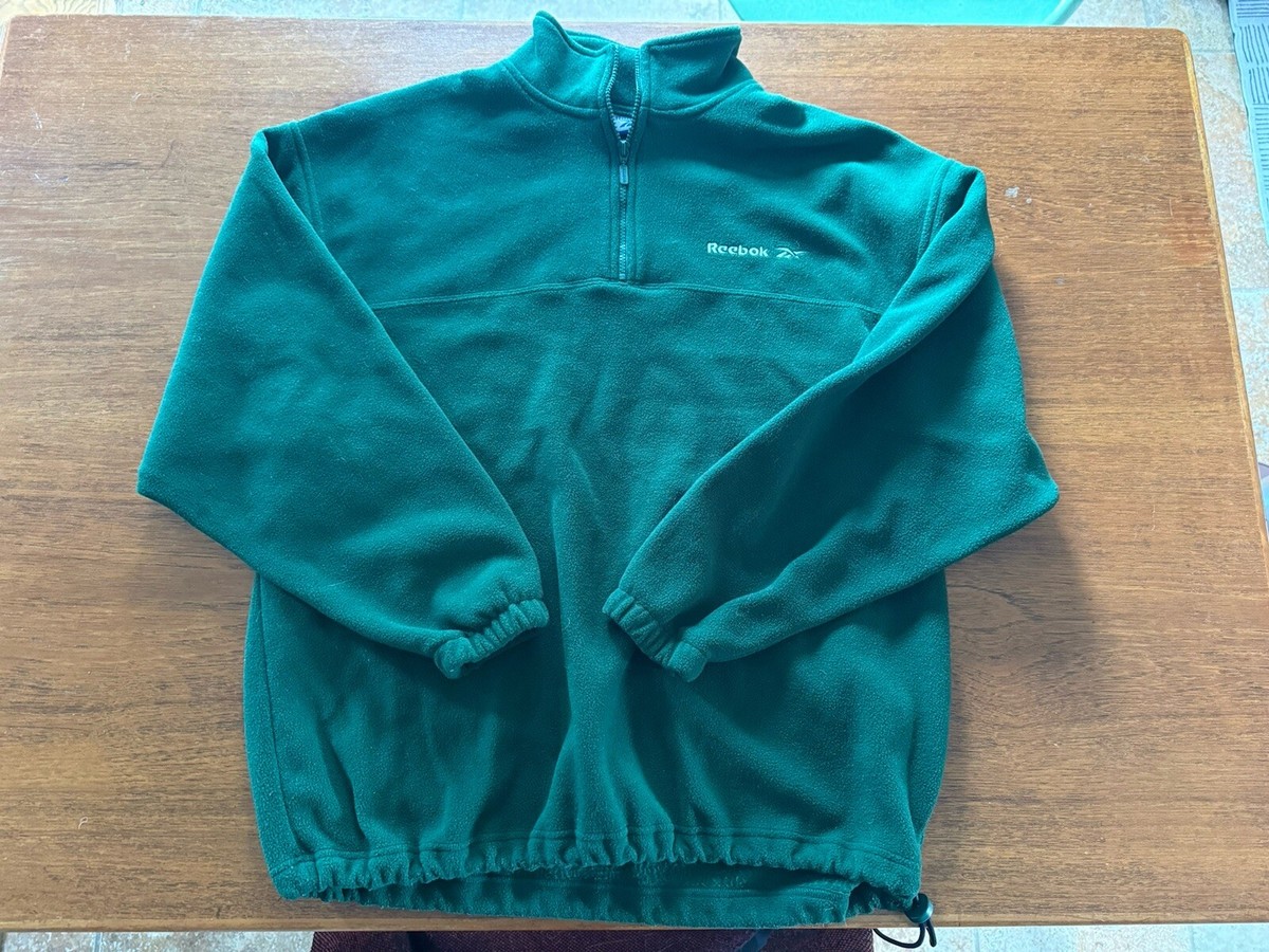 Vintage Reebok Quarter Zip Fleece Jacket Spartan Green MSU