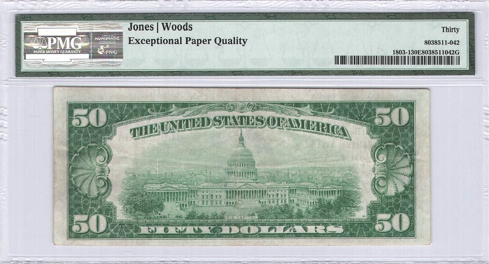 Northern NB of DULUTH, MN $50.00 1929 PMG 30 Charter 9327 - Image 2 of 2