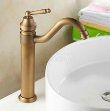 Antique Brass Single Handle 360 Swivel Spout Kitchen Sink Basin Faucet Mixer Tap
