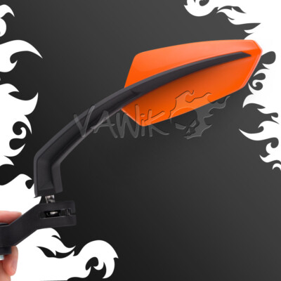 VAWiK Tulip orange mirrors tinted 360° adjustment M10 M8 universal Pair θ