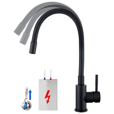 AURALUM MAX Niederdruck Flexibel Küchenarmatur mit 360° Wasserhahn Einhand Spültischarmatur