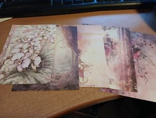 5X SHEETS NOSTALGIC/VINTAGE FOR SCRAPBOOKING/JOURNALS  +/- 13X9 CM (VIN683)