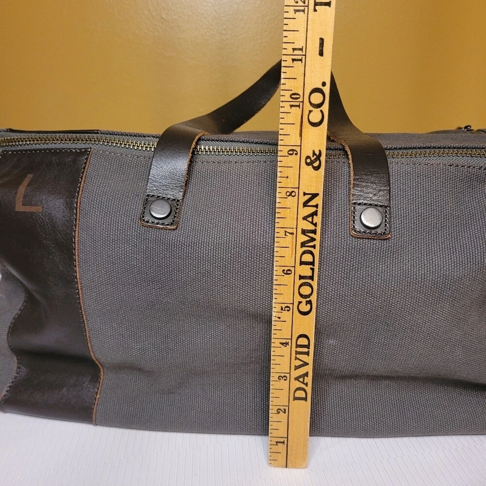 Bolso de Lona Pottery Barn Grande de Lona y Cuero para Fin de Semana Foto 4 de 4