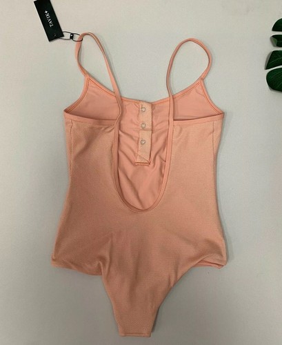 Women's Tavik LILA ONE PIECE GLOSSY PIQUE Desert Clay Swim Suit Medium Nordstrom - Picture 3 of 11