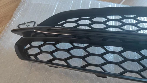 Black Front Fog Grill Grille Light Cover Trim 2pcs For Audi D4PA A8 S8 2015-2017 - Picture 4 of 10