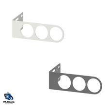 IKEA Komplement Wardrobe Bedroom Valet Hanger White & Dark Grey 17x5 cm