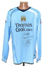 MANCHESTER CITY MATCH WORN ISSUE SIGNED 2008/2009 FOOTBALL SHIRT