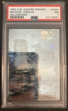 Michael Jordan Bulls 1991 Upper Deck Award Winner Hologram MVP #AW4 Card PSA 7
