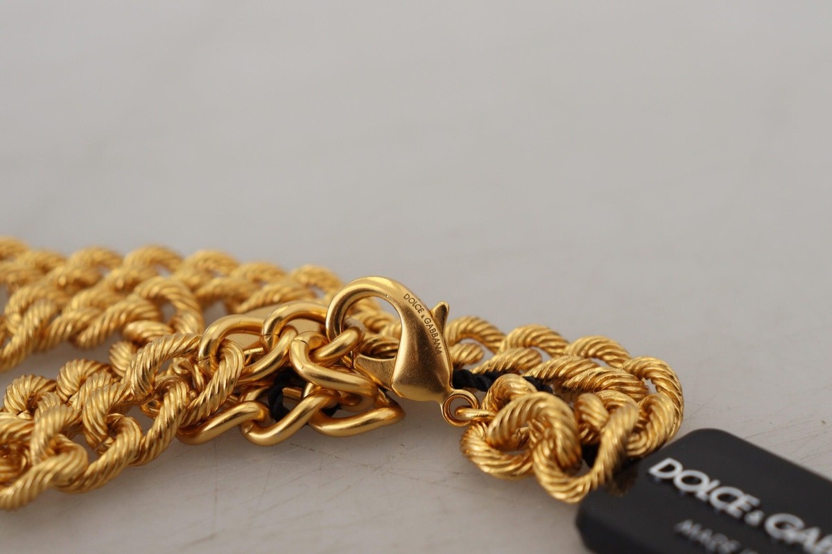 ネックレス・チョーカー DOLCE & GABBANA BRASS CHAIN NECKLACE DOLCE & GABBANA Men Necklace Gold Brass Chain SUPER PIG