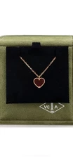 Van Cleef & Arpels Sweet Alhambra Heart Pendant Necklace 18K Rose Gold