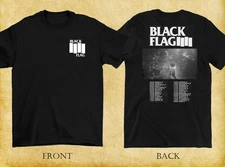 2 Sides Black Flag Band 20 25 US Tour Shirt Black Unisex S-5XL 1S0196