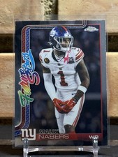 2025 Topps Chrome Football Malik Nabers Future Stars FS-8 NY Giants