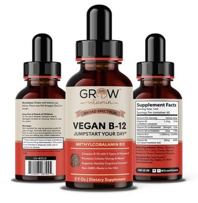 VitBoost Vegan Liquid B-12 Drops   5000 mcg, ENERGY & MOOD BOOSTER
