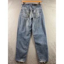Vintage Levis SilverTab Baggy Jeans Mens 32x36 Blue Denim Distressed Made in USA
