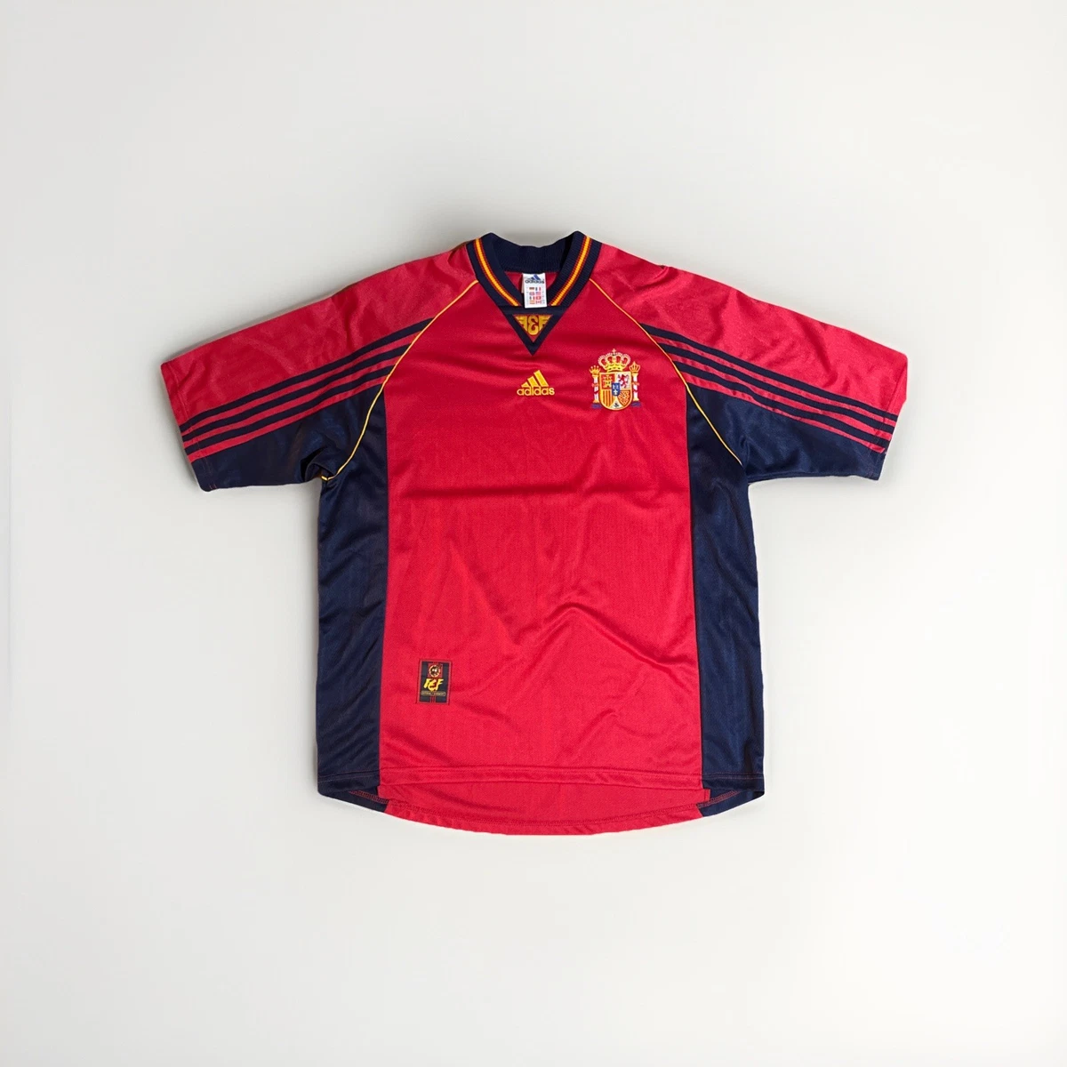 adidas スペイン代表98WC 2nd Vintage Adidas 1998 WC Spain National Team Soccer Jersey Mens XL