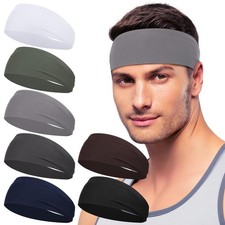 7 Pack Sports Headbands for Men Women Sweat Absorbent Running Workout Yoga