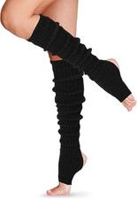Women's Over Knee Thigh High Warm Leg Warmers Stirrup Thermal 80s Long Socks ...