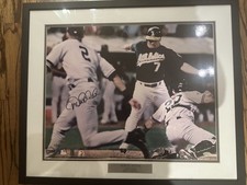 Derek Jeter Signed w/ Jorge Posada/Jeremy Giambi 16x20 Photo Auto Steiner D12681