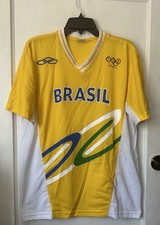 Camiseta Olympikus Brasil Atenas Equipo Olímpico 2004 Amarilla Talla Pequeña
