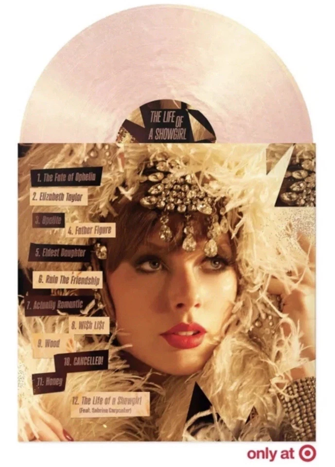Taylor Swift The Life Of A Showgirl Pink Shimmer Vinyl *SEALED* - Image 4 of 4