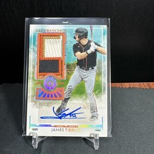 13/25 JAMES TIBBS HOLO SILVER PROSPECT MATERIAL AUTO 2025 Panini Boys Of Summer