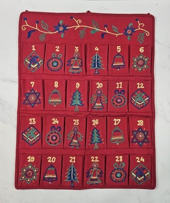 Fabric Advent Calendar Christmas Countdown Nativity Scene Vintage Fair Trade