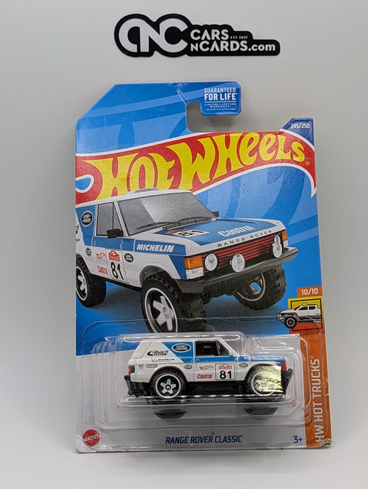 2021 Hot Wheels Range Rover Classic White GameStop Exclusive (Card Damage)