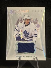 23-24 UD Ultimate Hockey Rookie Jersey 139 Bobby McMann /599 - Leafs