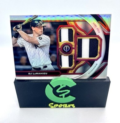2023 Topps Tribute Triple Relics D.J. LeMahieu #TR-DL Ruby /10 Yankees
