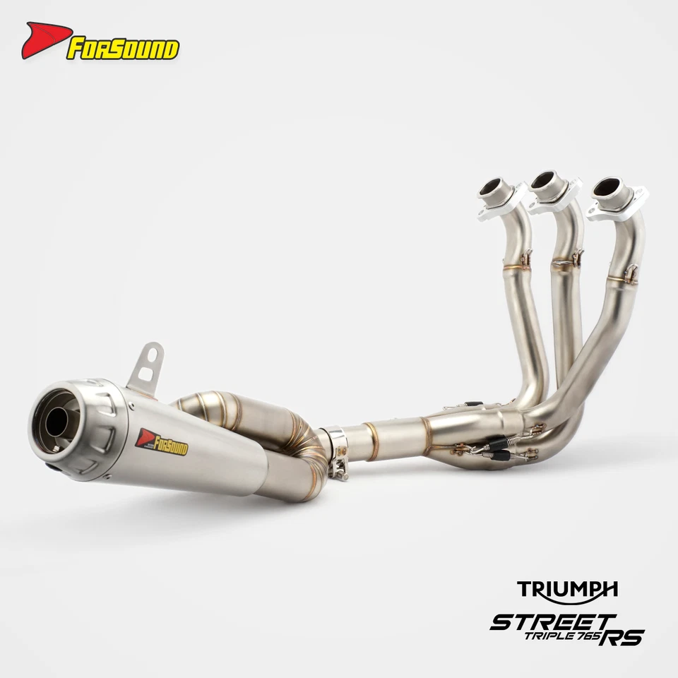 Full Exhaust System For Triumph  765 R/RS 2017-2024 Stainless Steel - Image 3 of 4