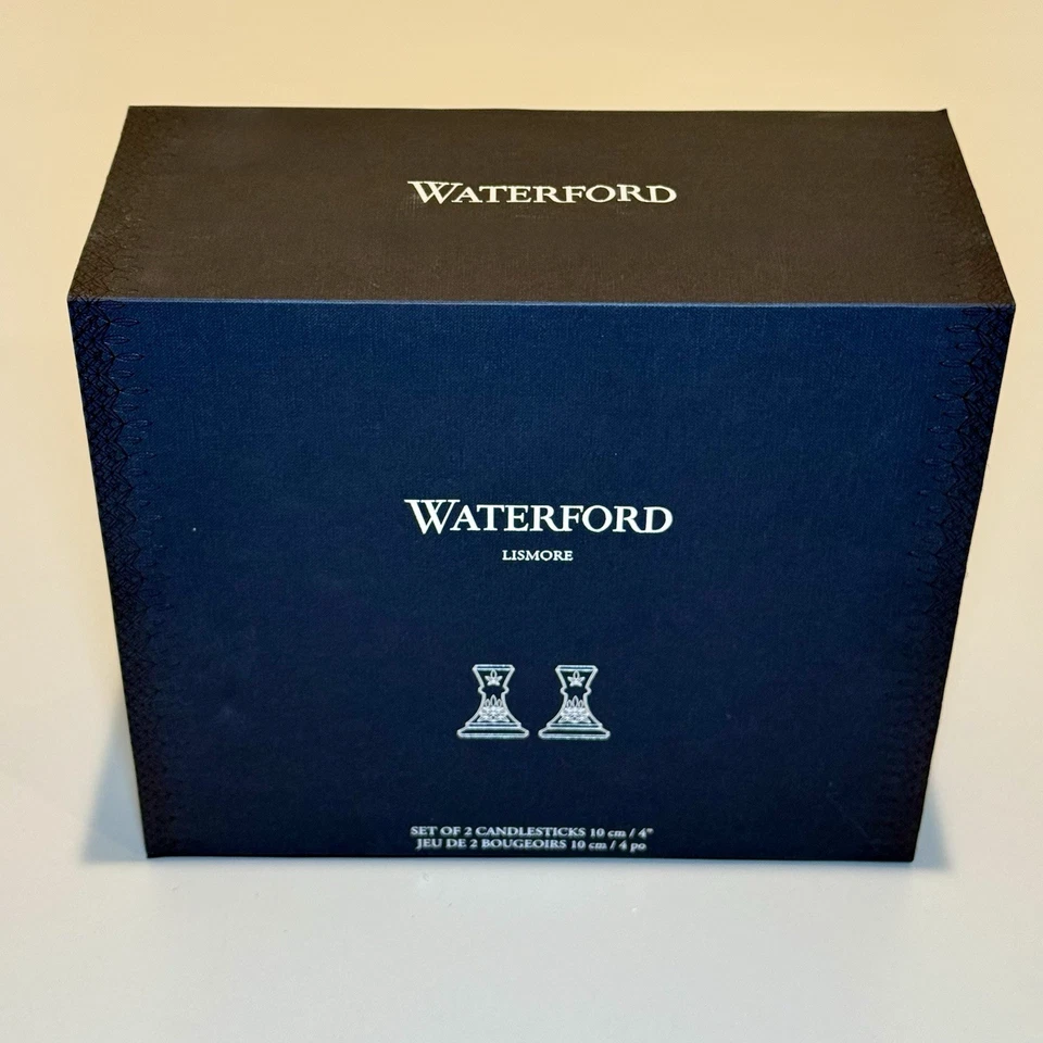 Candelabros Waterford Crystal Lismore 4", Juego de 2 - Auténticos, Nuevos en Caja Foto 3 de 4