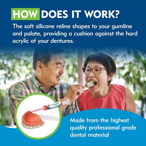 Upper Denture Reline Kit, Soft Silicone Denture Repair Kit, Refit and Tighten... - Picture 6 of 7