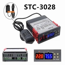 STC-3028 Dual Digital Thermostat: Temp Humidity Controller