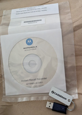 Motorola Plant CML Cassidian License Key Instant Recall Recorder IRR Disk & USB
