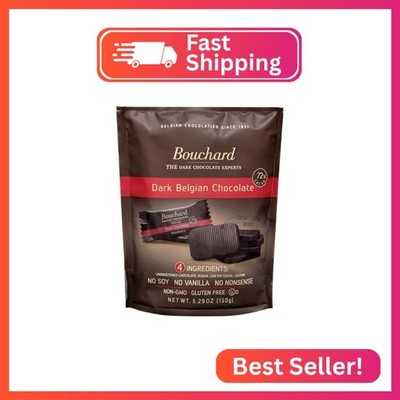 Bouchard Premium Belgian Dark Chocolate with 72% Cacao (5.29 OZ / 150g) (Pack of