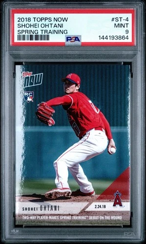 SHOHEI OHTANI 2018 TOPPS NOW SPRING TRAINING ST-4 📈 ROOKIE CARD RC PSA 9 MINT