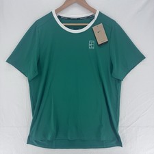 Nike Court Advantage Dri-FIT Tennis Shirt Men's Size Large Green FZ6910-365 NWT