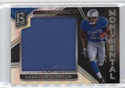 2018 Panini Spectra Monumental Memorabilia 93/199 Kerryon Johnson Rookie RC 2qw