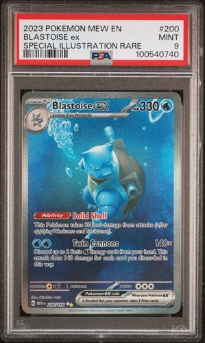 2023 POKEMON MEW EN-151 SPECIAL ILLUSTRATION RARE #200 BLASTOISE EX PSA 9