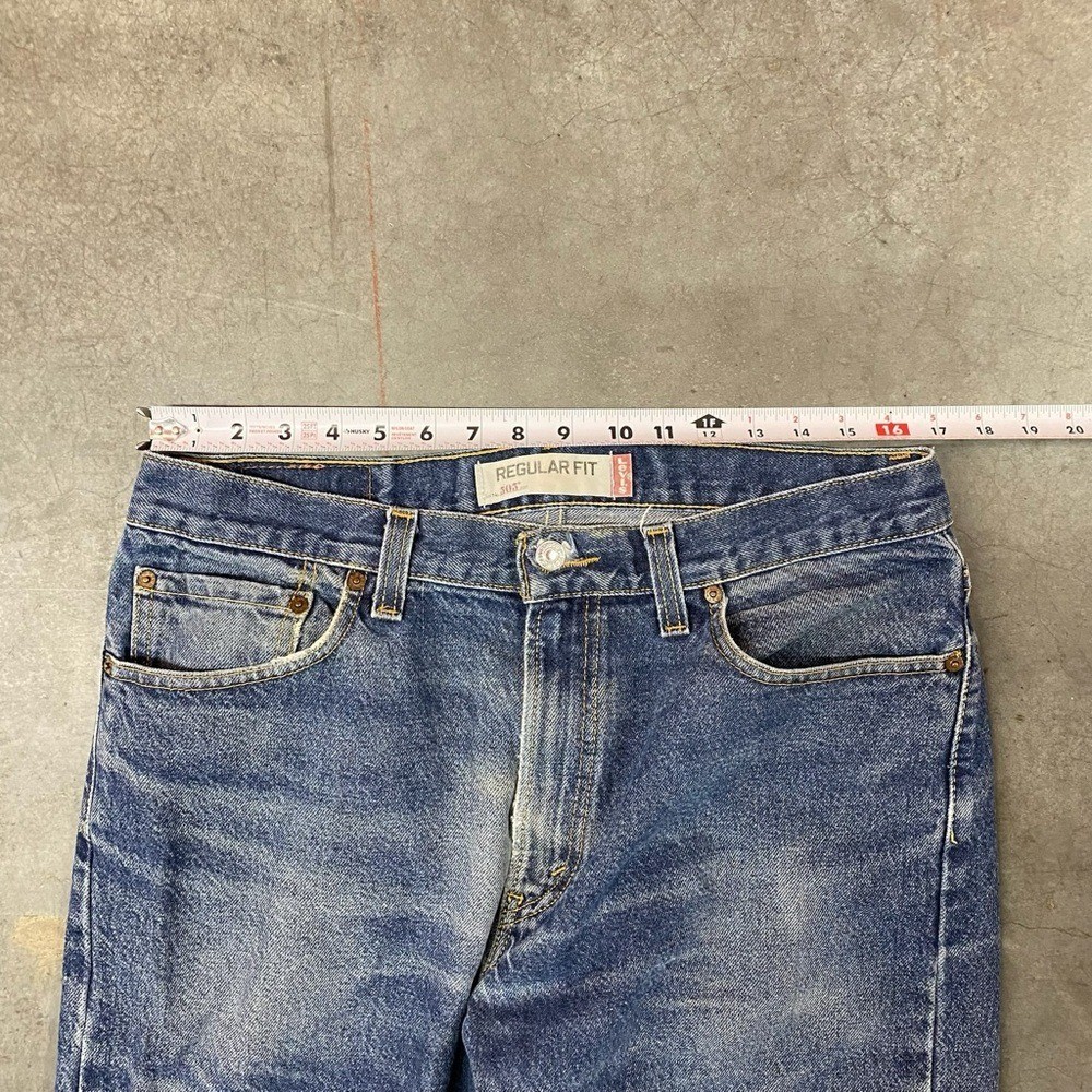Levi's 505 VTG Regular Fit Blue Denim Jeans Men's W34 L32 thumbnail 5