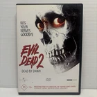 Evil Dead II 2 DVD Dead by Dawn Region 2&4 Free Tracked Postage