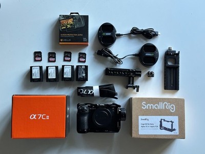   Sony a7C II 4K UHD Mirrorless Digital Camera PACKAGE: Batteries, Cards, Cage!