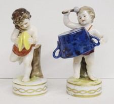 porselain Porcellana CAPODIMONTE "Coppia di Putti Musicanti " fine 1800